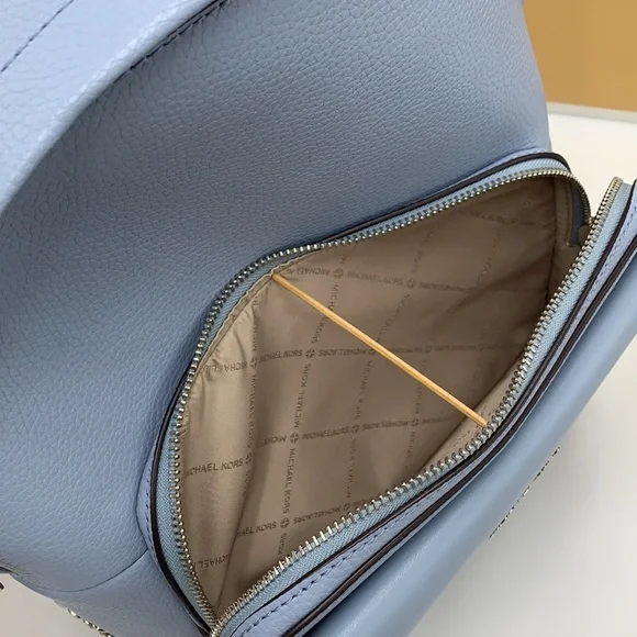 MICHAEL KORS DENIM COLOR 
Maisie Medium Pebbled Leather 2-in-1 Backpack - Picture 13 of 16